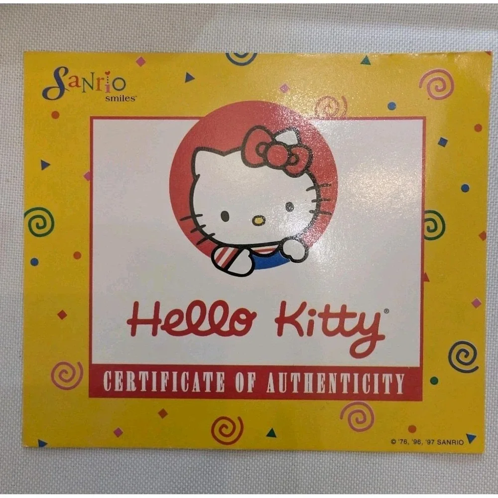 Vintage Hello Kitty Pencil Holder 1997 Red Heart Polkadot 1st Edition